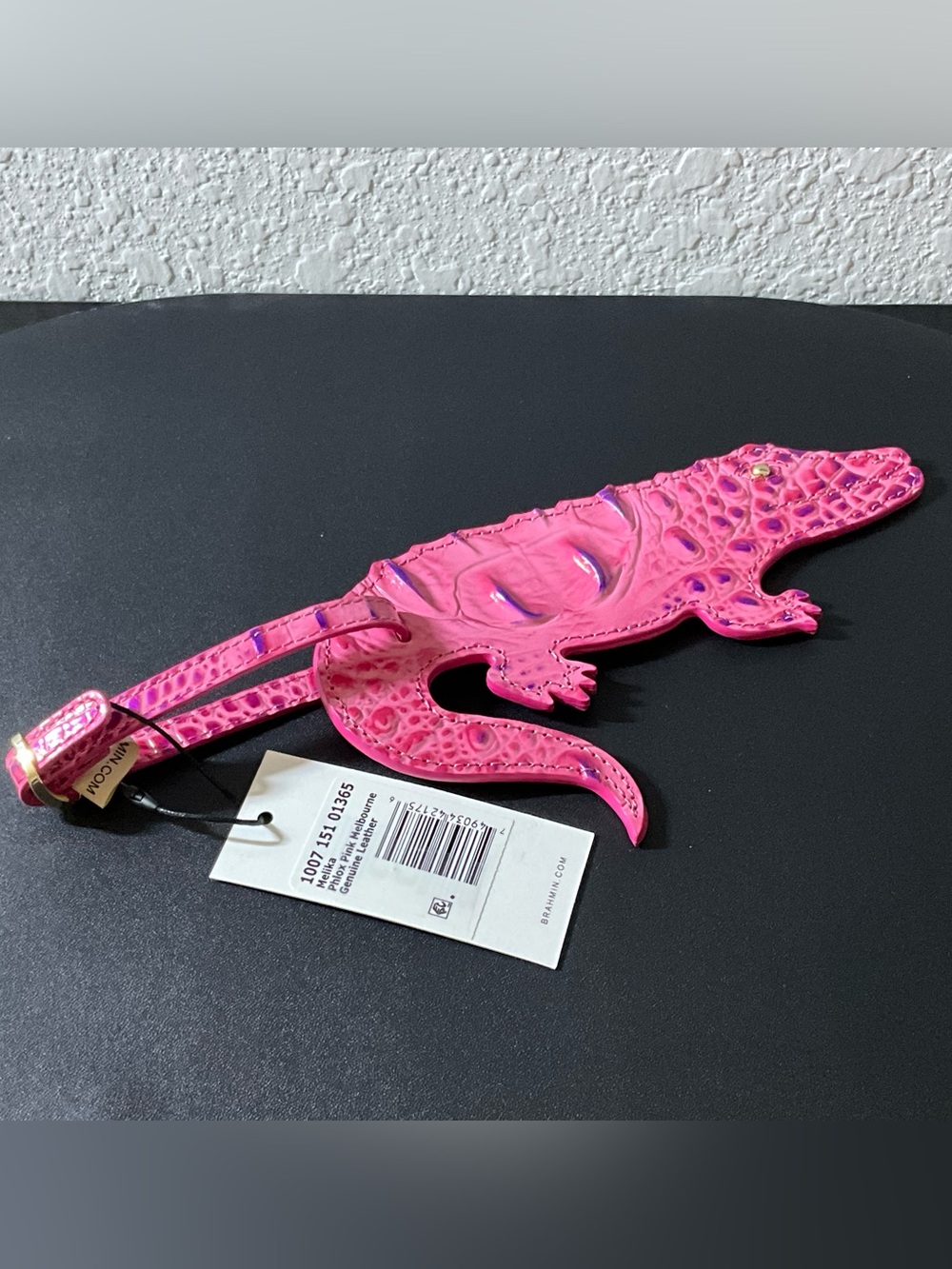 Brahmin Melika (Alligator) PHLOX PINK MELBOURNE Luggage Tag W/Eye